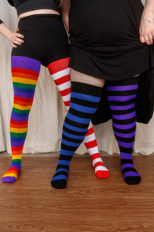 Acrylic Mystery Mismatch Extraordinary Thigh High Socks - Image 3