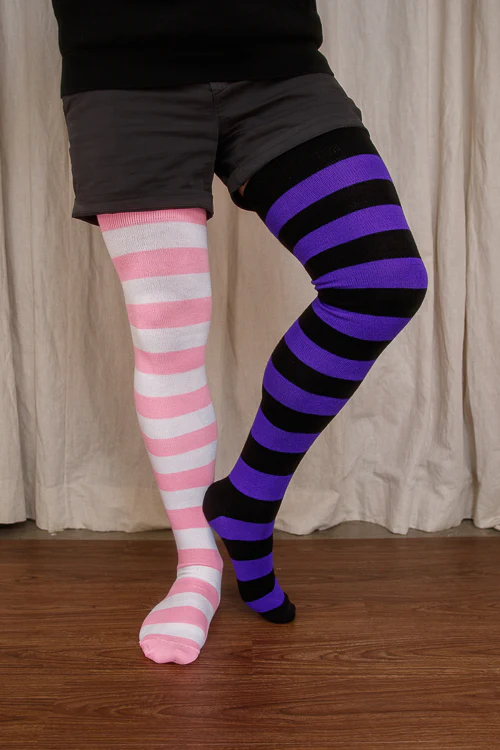 Acrylic Mystery Mismatch Extraordinary Thigh High Socks - Image 4