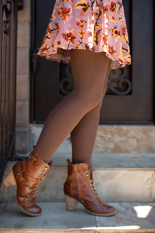 Bamboo Rayon Ribbed Tights - Image 6