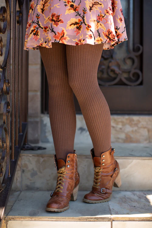 Bamboo Rayon Ribbed Tights - Image 7