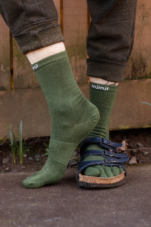 Basic Wool Liner Crew Toe Socks - Image 12