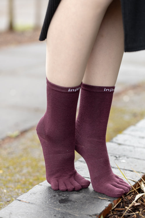 Basic Wool Liner Crew Toe Socks - Image 7