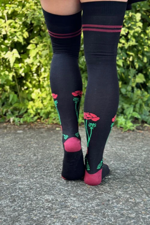 Botanical Nouveau Thigh High Socks - Image 7