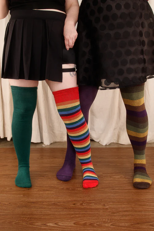 Cotton Mystery Mismatch Extraordinary Thigh High Socks - Image 2
