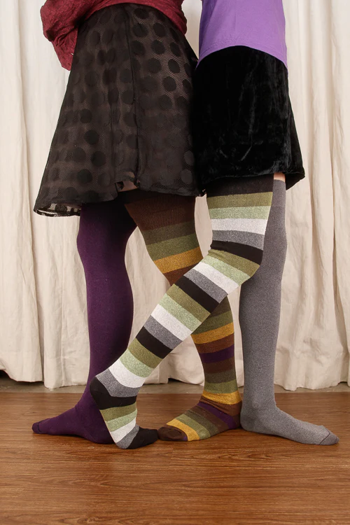 Cotton Mystery Mismatch Extraordinary Thigh High Socks - Image 3