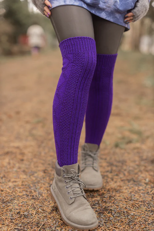 Diamond Rib Knee Socks - Image 10