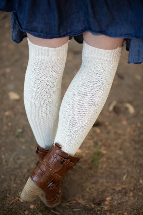 Diamond Rib Knee Socks - Image 12