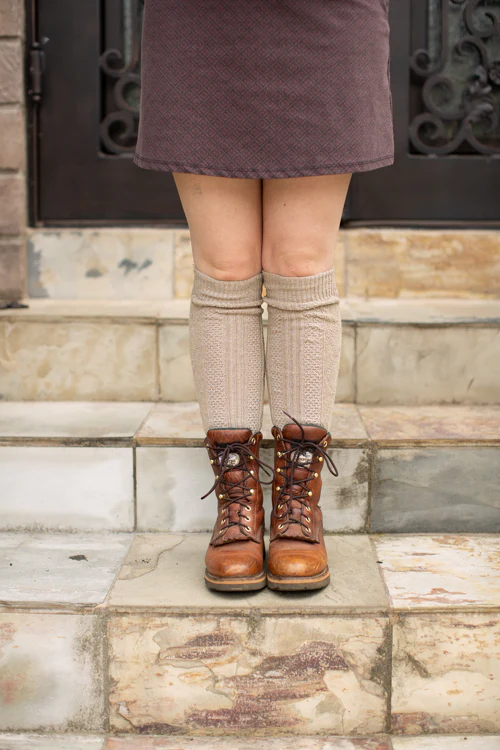 Diamond Rib Knee Socks - Image 18