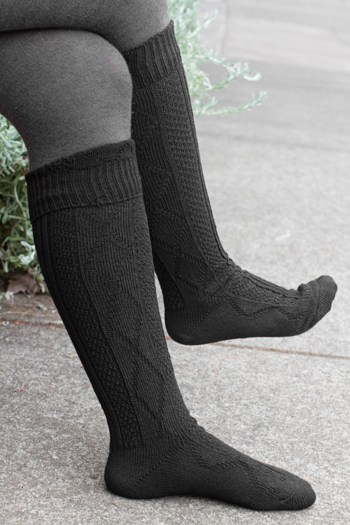 Diamond Rib Knee Socks - Image 4