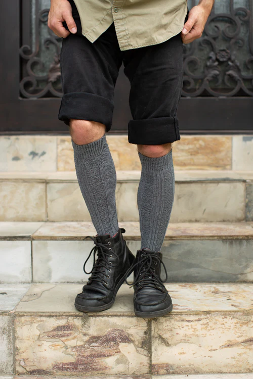Diamond Rib Knee Socks - Image 6