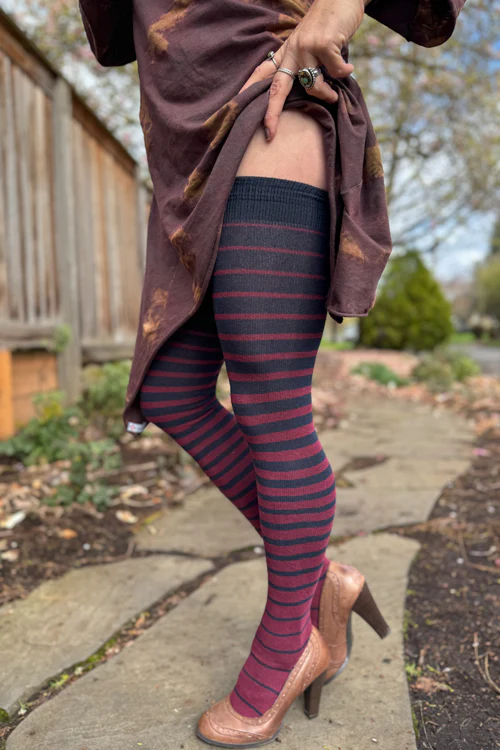 Longer Gradient Stripe Extraordinary Thigh High - Image 14