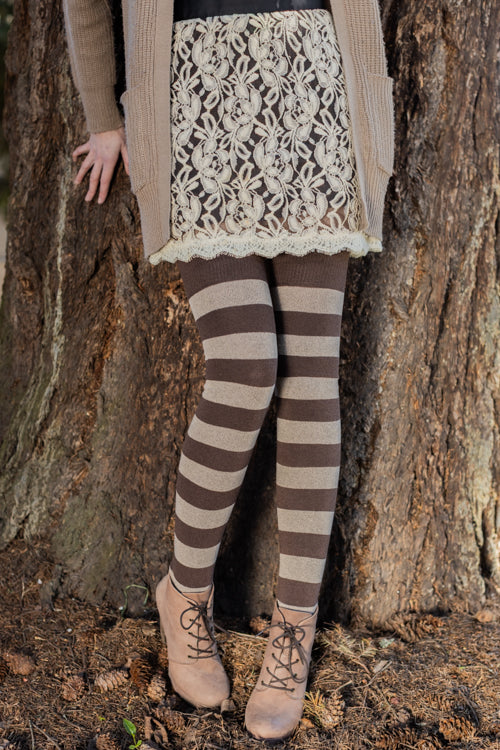 Longer Striped Extraordinary Thigh High Socks - Image 28