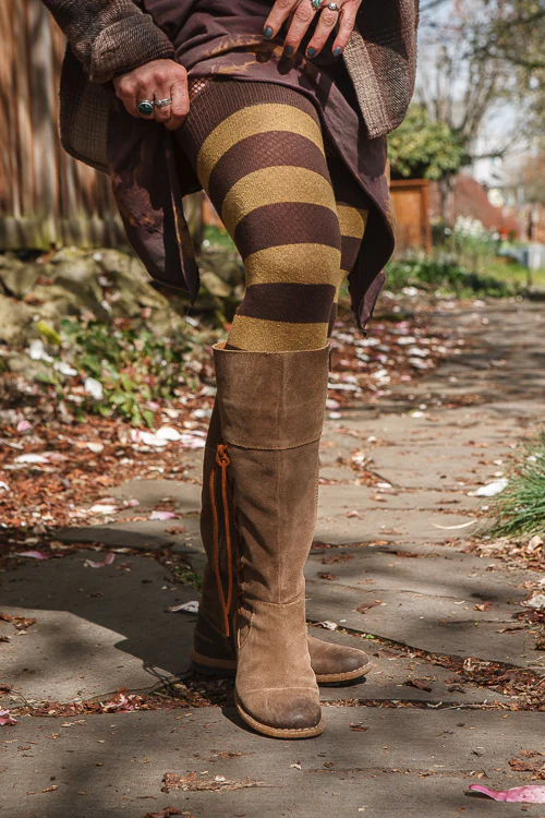 Longer Striped Extraordinary Thigh High Socks - Image 32