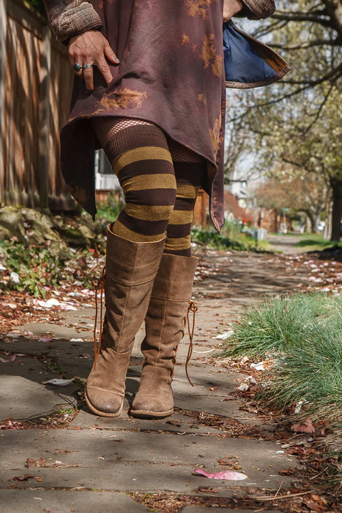 Longer Striped Extraordinary Thigh High Socks - Image 33