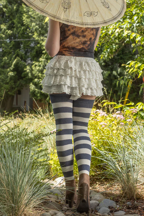 Longer Striped Extraordinary Thigh High Socks - Image 70