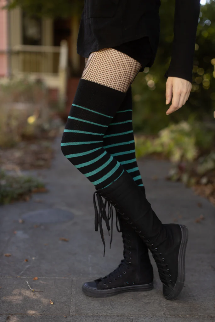 Acrylic Gradient Stripes Extraordinary Thigh High - Image 18