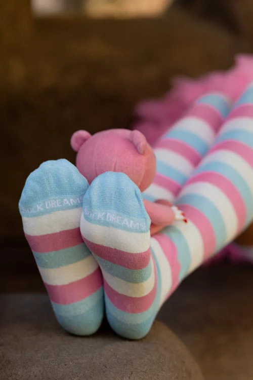 Cotton Candy Stripes Extraordinary Thigh High - Image 4
