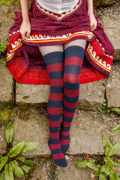 Striped Extraordinary Thigh High Socks