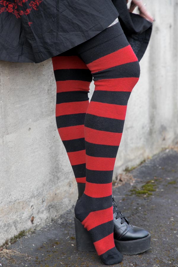 Striped Extraordinary Thigh High Socks - Image 15