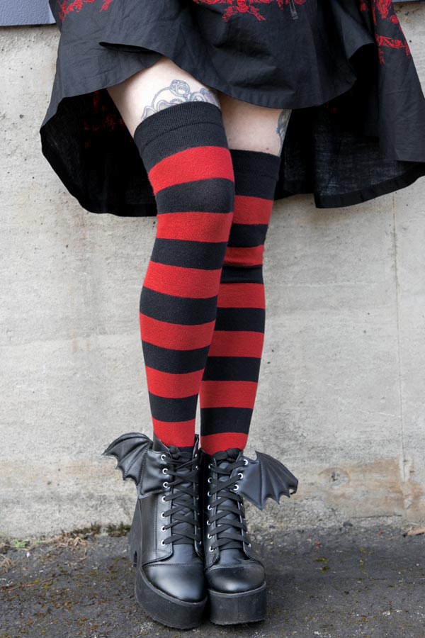 Striped Extraordinary Thigh High Socks - Image 16