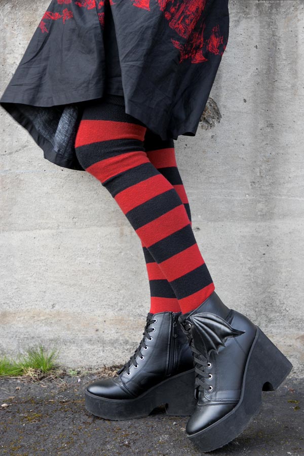 Striped Extraordinary Thigh High Socks - Image 17