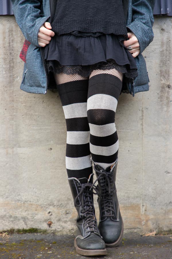 Striped Extraordinary Thigh High Socks - Image 18