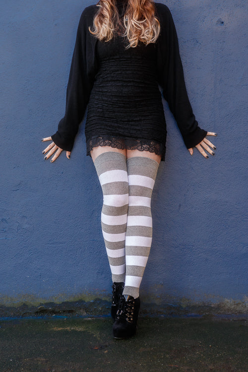 Striped Extraordinary Thigh High Socks - Image 2