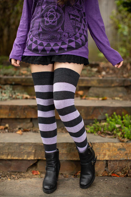 Striped Extraordinary Thigh High Socks - Image 31
