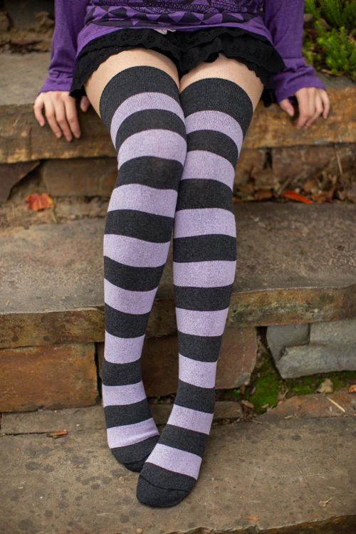 Striped Extraordinary Thigh High Socks - Image 32