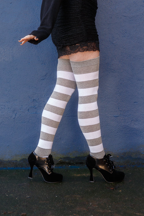 Striped Extraordinary Thigh High Socks - Image 34