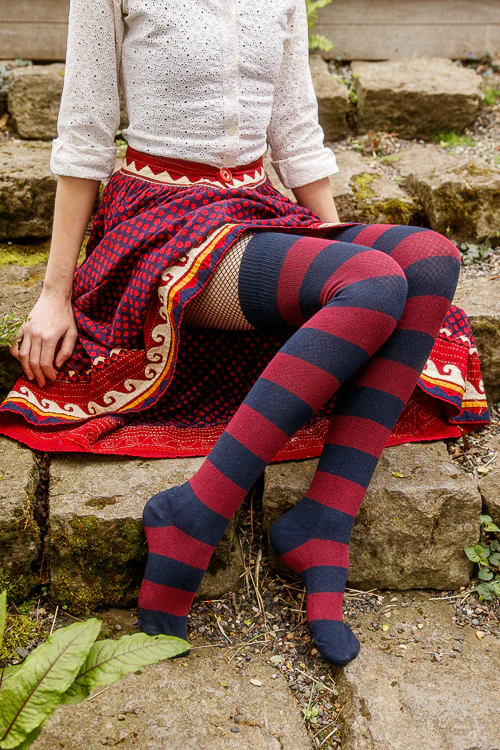 Striped Extraordinary Thigh High Socks - Image 40