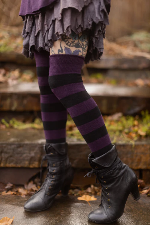 Striped Extraordinary Thigh High Socks - Image 46