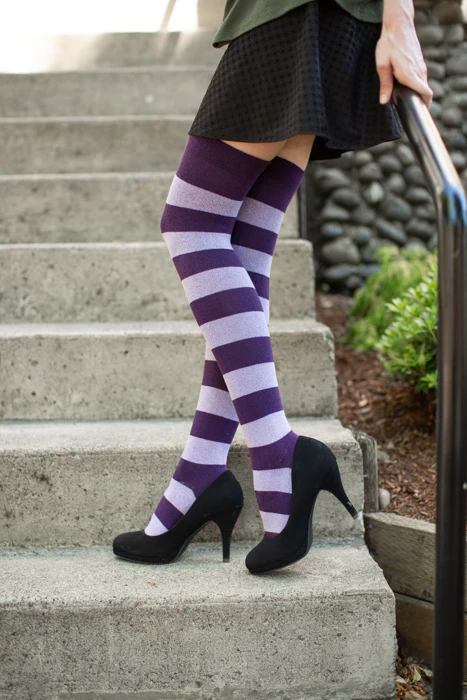 Striped Extraordinary Thigh High Socks - Image 52