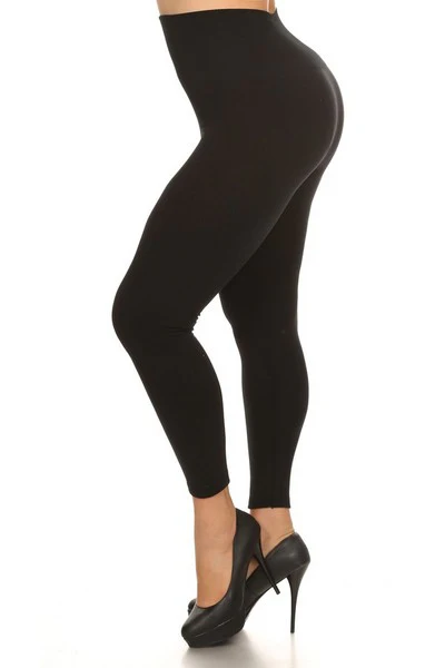 High Waisted Fleece Lined Leggings - Image 3