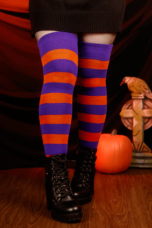 Hocus Pocus Striped Extraordinary Thigh High