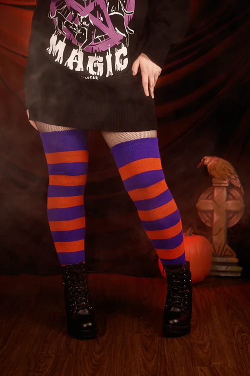 Hocus Pocus Striped Extraordinary Thigh High - Image 2