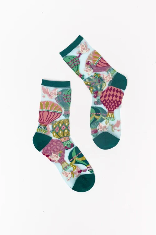 Hot Air Balloons Shimmer Sheer Crew - Image 4