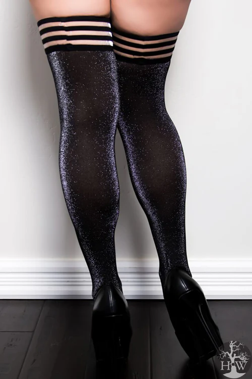 Kaylee Shimmer Thigh Highs with Stay-Up Top - Image 5