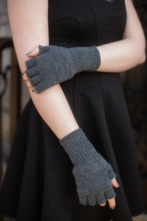 Knit Fingerless Gloves - Image 7