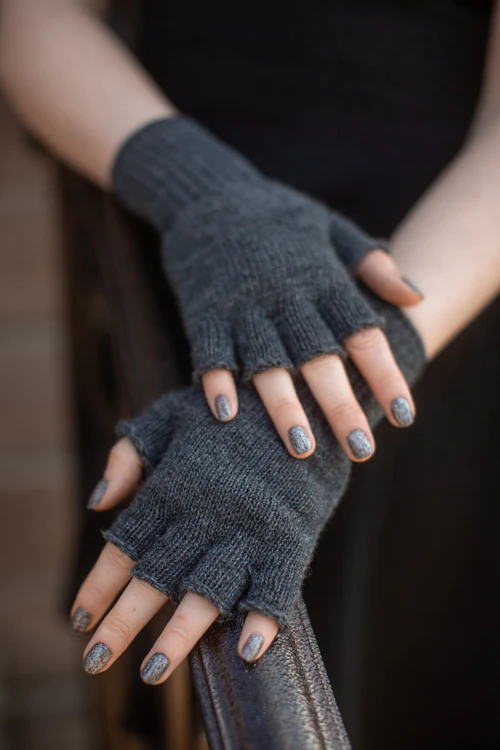 Knit Fingerless Gloves - Image 9