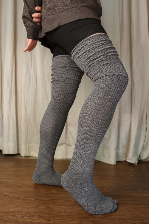Larger Footed Long Cuffable Scrunchable Socks - Image 6
