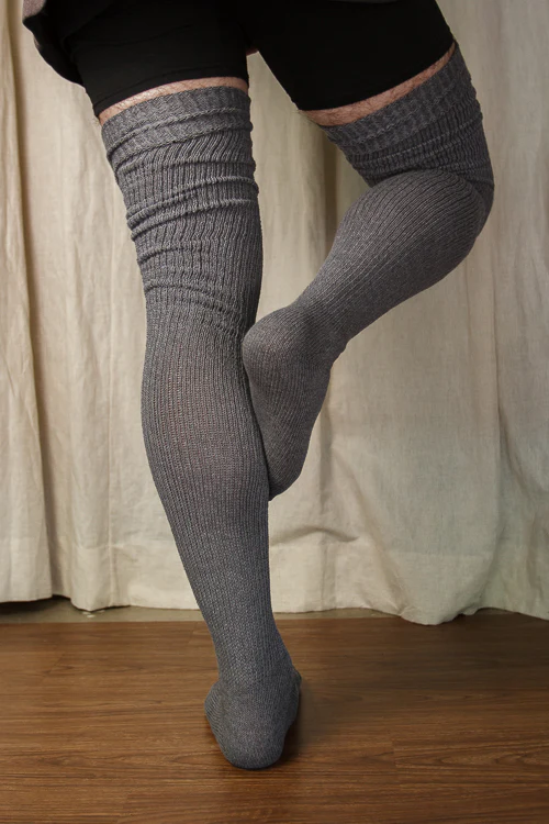 Larger Footed Long Cuffable Scrunchable Socks - Image 8