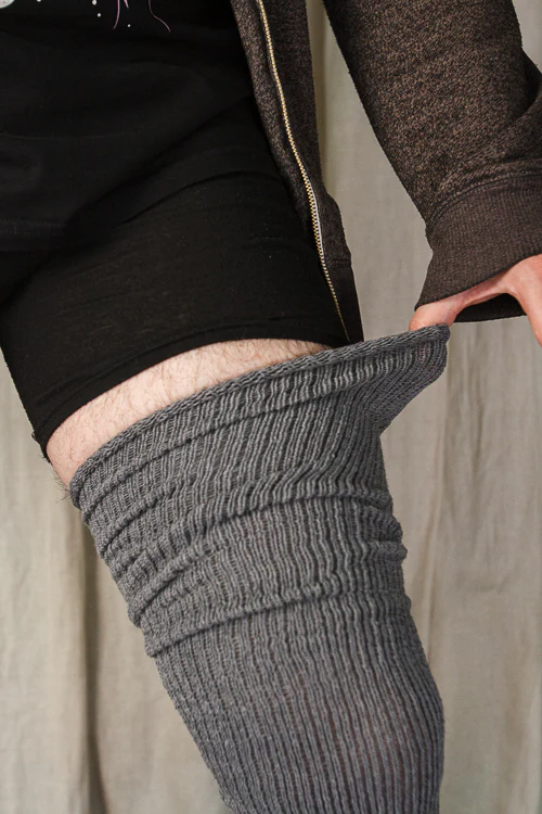 Larger Footed Long Cuffable Scrunchable Socks - Image 9