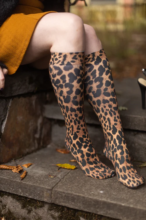Leopard Printed Trouser Socks - Image 3
