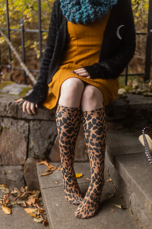Leopard Printed Trouser Socks - Image 5