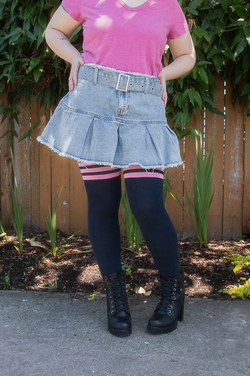 Longer Cotton Top-Striped Extraordinary Thigh High - Image 16