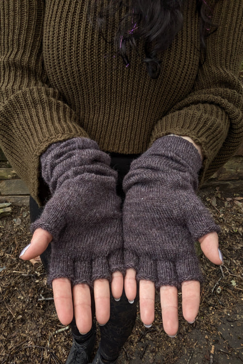 Longer Knit Fingerless Gloves - Image 13