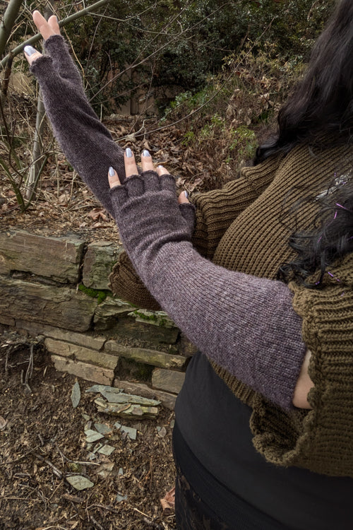 Longer Knit Fingerless Gloves - Image 14