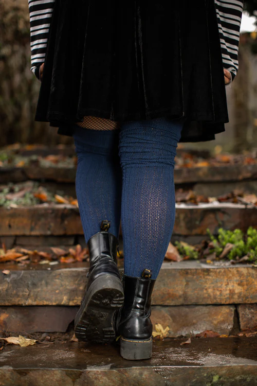 Longer M45 Ribbed Thigh High with Roll Top - Image 10