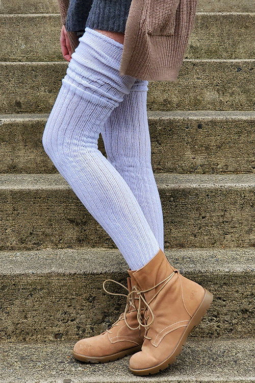 Longer M45 Ribbed Thigh High with Roll Top - Image 11
